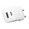 Baseus Palm 30W mains charger USB-C USB-A - white