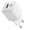 Baseus Palm 30W mains charger USB-C USB-A - white