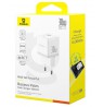 Baseus Palm 30W mains charger USB-C USB-A - white