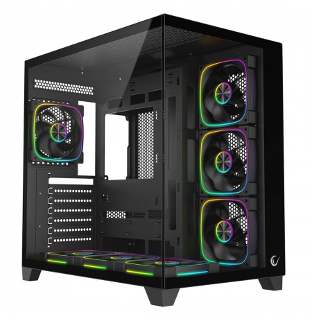 RAMPAGE PC CASE WITH TEMPERED GLASS Black