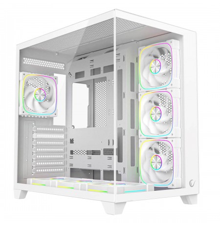 RAMPAGE PC CASE WITH TEMPERED GLASS white