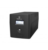 UPS backup power supply 1000VA/600W, 220V/50Hz, Housing Tower, LCD, 4×CEE 7/3, USB, VRLA batteries 2×7Ah, Cable USB A-B 1.2