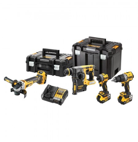 DeWalt DCK429P3T-QW Combo set DCD805 + DCG405 + DCH273 + DCF850, 18 V black, yellow