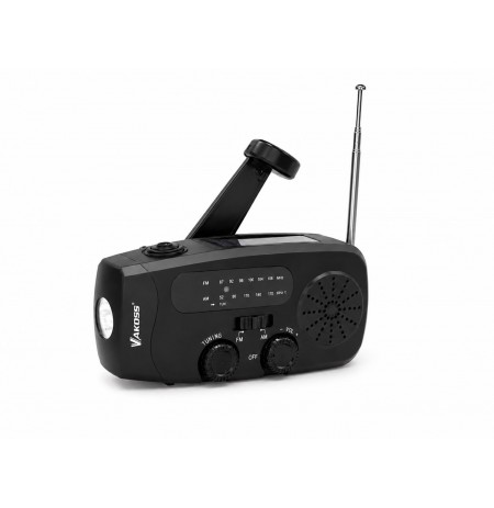 Vakoss FM-3660K FM/AM Emergency Radio with Dynamo / Flashlight / Power Bank / Solar Panel