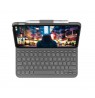 Logitech Slim Folio QWERTY UK English Bluetooth Grey