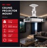 Maclean Ceiling Mount/Hanger for Projectors, Steel, 180–310 mm, up to 15 kg, MC-208 W
