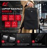 NanoRS Laptop Backpack, 15.6", Black, 41x29x4, Waterproof RS202 B