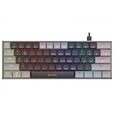 Tracer 47869 Gamezone KEYLO 61 (Low Profile) USB Mechanical Keyboard, Black/Grey With RGB