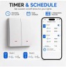 Qoltec 52706 Smart 2-Gang Light Switch | Wi-Fi | Timer | Tuya | Smart life | White