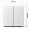 Qoltec 52706 Smart 2-Gang Light Switch | Wi-Fi | Timer | Tuya | Smart life | White
