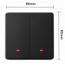 Qoltec 52708 Smart 2-Gang Light Switch | Wi-Fi | Timer | Tuya | Smart life | Black
