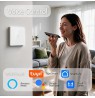 Qoltec 52715 Smart Touch 1-Gang Light Switch | Wi-Fi | Timer | Tuya | Smart Life | Tempered Glass | White