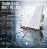 Qoltec 52716 Smart Touch 2-Gang Light Switch | Wi-Fi | Timer | Tuya | Smart Life | Tempered Glass | White