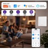 Qoltec 52719 Smart 1-Gang Light Switch | Wi-Fi | Timer | Tuya | Smart life | White