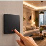 Qoltec 52722 Smart 1-Gang Light Switch | Wi-Fi | Timer | Tuya | Smart life | Black