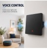 Qoltec 52722 Smart 1-Gang Light Switch | Wi-Fi | Timer | Tuya | Smart life | Black