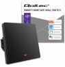 Qoltec 52722 Smart 1-Gang Light Switch | Wi-Fi | Timer | Tuya | Smart life | Black
