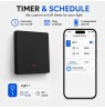 Qoltec 52722 Smart 1-Gang Light Switch | Wi-Fi | Timer | Tuya | Smart life | Black