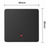 Qoltec 52722 Smart 1-Gang Light Switch | Wi-Fi | Timer | Tuya | Smart life | Black