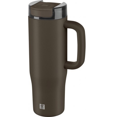 ZWILLING THERMO PLUS Thermal mug with straw - 900ml, brown
