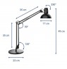 MAUL LED desk lamp MAULstudy with stand E27, black