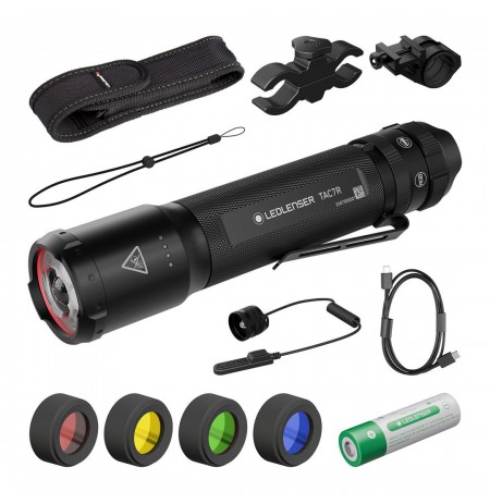 Ledlenser TAC7R Flashlight Set - Black Case