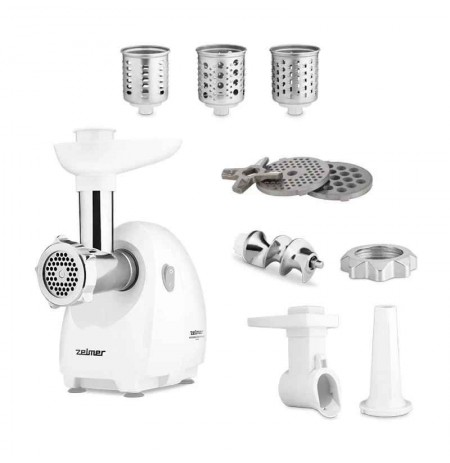 Zelmer ZMM4045B Meat Mincer, White/Steel