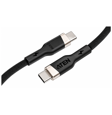 Aten 240W USB-C to USB-C Braided Charging Cable, 2 m | 2L-3102P240 | USB-C to USB-C