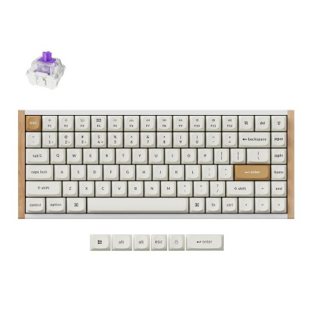 Keychron K2 HE keyboard Gaming USB + RF Wireless + Bluetooth White