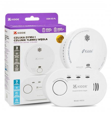 Carbon monoxide detector K5CO + smoke detector 2030-DSR3 KIDDE