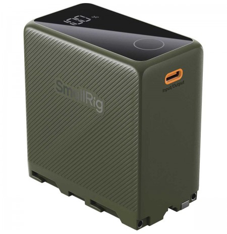 SmallRig 4577 NP-F970 USB-C Rechargeable Camera Battery (Green)