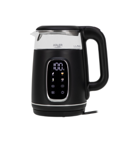 Adler Kettle with LED Display | AD 1305 | Electric | 2200 W | 1.7 L | Plastic | 360° rotational base | Black/Silver