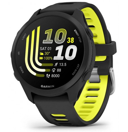 Garmin Forerunner 170 Music 3.05 cm (1.2") AMOLED 42 mm Digital 390 x 390 pixels Touchscreen Black GPS (satellite)