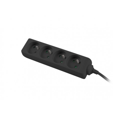 Lanberg PS0-04E-0150-BK power extension 1.5 m 4 AC outlet(s) Indoor Black