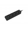 Lanberg PS0-04E-0150-BK power extension 1.5 m 4 AC outlet(s) Indoor Black