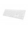 Natec Tang US wireless keyboard BT + 2.4 GHz quiet Slim white