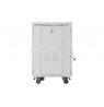 19" 15U 600 × 800 GREY FLOOR-STANDING RACK CABINET WITH PERFORATED DOOR AND LCD, LANBERG (FLAT PACK)