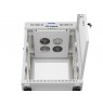 19" 15U 600 × 800 GREY FLOOR-STANDING RACK CABINET WITH PERFORATED DOOR AND LCD, LANBERG (FLAT PACK)