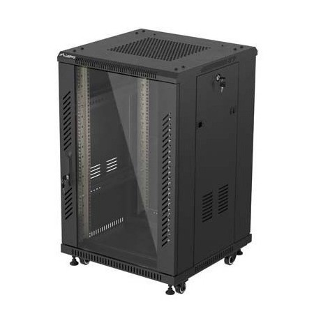 Lanberg FF01-6618-12B rack cabinet 18U Freestanding rack Black