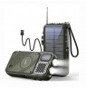 Hawk HWRDI440GN Radio Solar Dynamo With Powerbank, Black