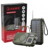 Hawk HWRDI440GN Radio Solar Dynamo With Powerbank, Black