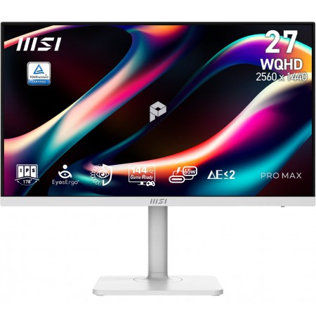 MSI PRO MAX 271QPHW E14 computer monitor 68.6 cm (27") 2560 x 1440 pixels Wide Quad HD LCD White
