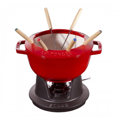 Staub fondue set - 18 cm, Red