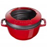 Staub fondue set - 18 cm, Red