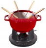 Staub fondue set - 18 cm, Red