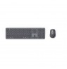 Hama U8173065 WKM-550 Multi Device Wireless Keyboard and Mouse Set with QWERTY Assist AI, Gray