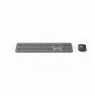 Hama U8173065 WKM-550 Multi Device Wireless Keyboard and Mouse Set with QWERTY Assist AI, Gray