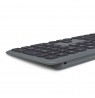 Hama U8173065 WKM-550 Multi Device Wireless Keyboard and Mouse Set with QWERTY Assist AI, Gray