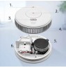 Aiwa S100A-AA ANZEN S1 Smoke Detector, White
