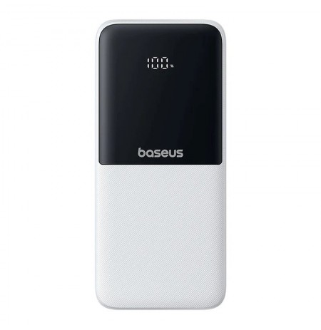 Power bank Baseus Lipow 10000mAh 22,5W with dwoma wbudowanymi kablami (with cable Baseus Simple USB-A - USB-C 3A 20cm) - white